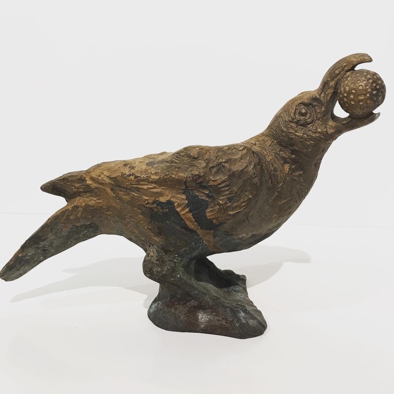 Okimono bronze corbeau 