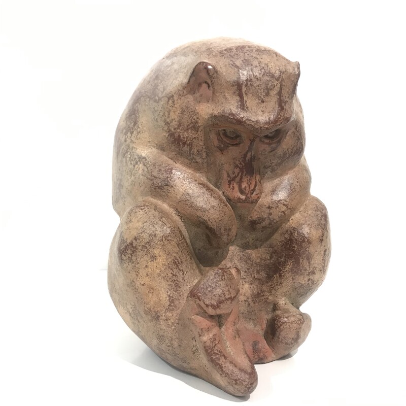 Sculpture okimono singe japonais 