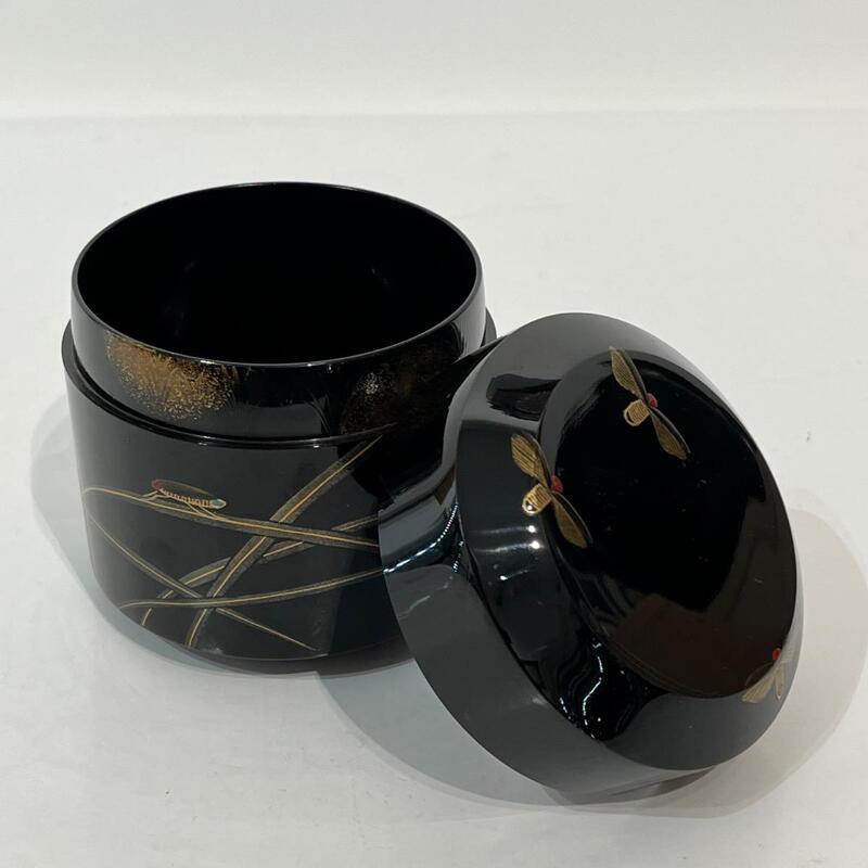 NATSUME, BOÎTE À THÉ EN LAQUE JAPONAISE, LUCIOLES - JAPON