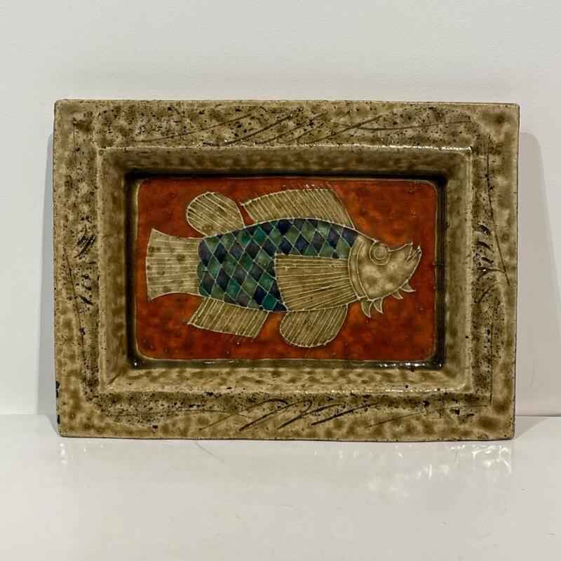 Plat en céramique japonaise poisson 