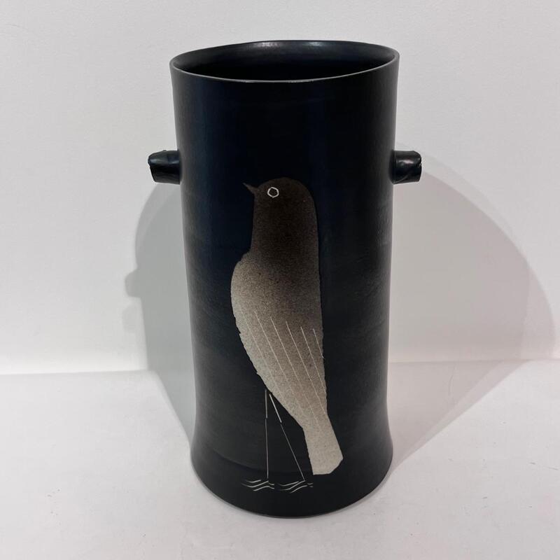 VASE EN CÉRAMIQUE À L’OISEAU - JAPON