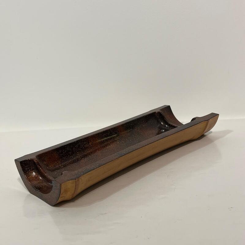 VIDE-POCHE JAPONAIS EN BAMBOU LAQUÉ NASHIJI - JAPON